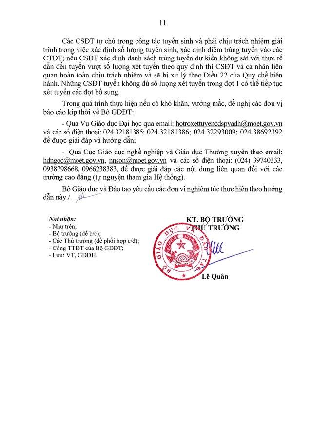 TOÀN VĂN: Công văn 2304/BGDĐT-GDĐH hướng dẫn tuyển sinh đại học, cao đẳng 2026- Ảnh 11.
