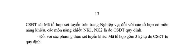 TOÀN VĂN: Công văn 2304/BGDĐT-GDĐH hướng dẫn tuyển sinh đại học, cao đẳng 2026- Ảnh 13.