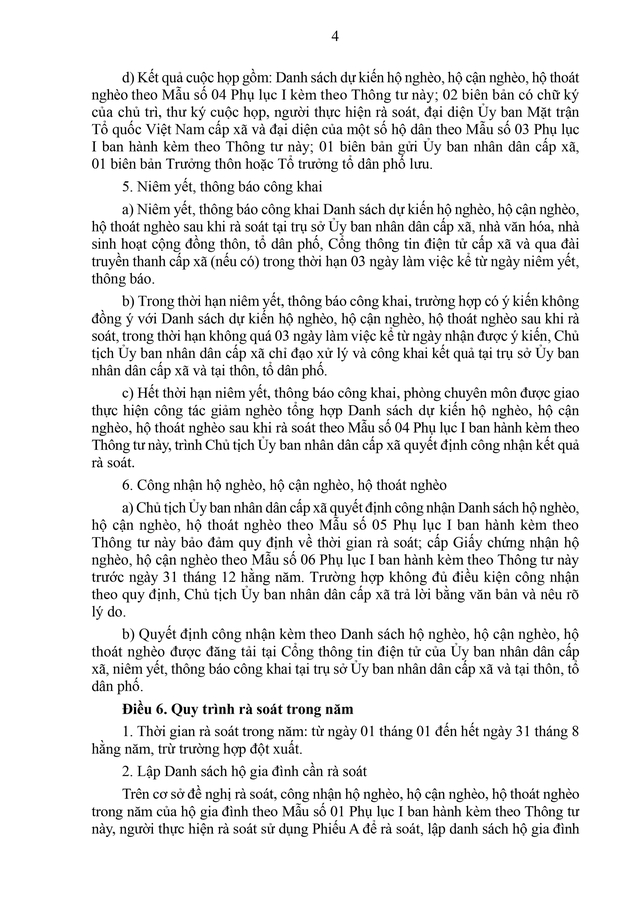 Hướng dẫn quy trình, công nhận hộ nghèo, hộ cận nghèo theo chuẩn nghèo - Ảnh 4. Hướng dẫn quy trình, công nhận hộ nghèo, hộ cận nghèo theo chuẩn nghèo - Ảnh 4.