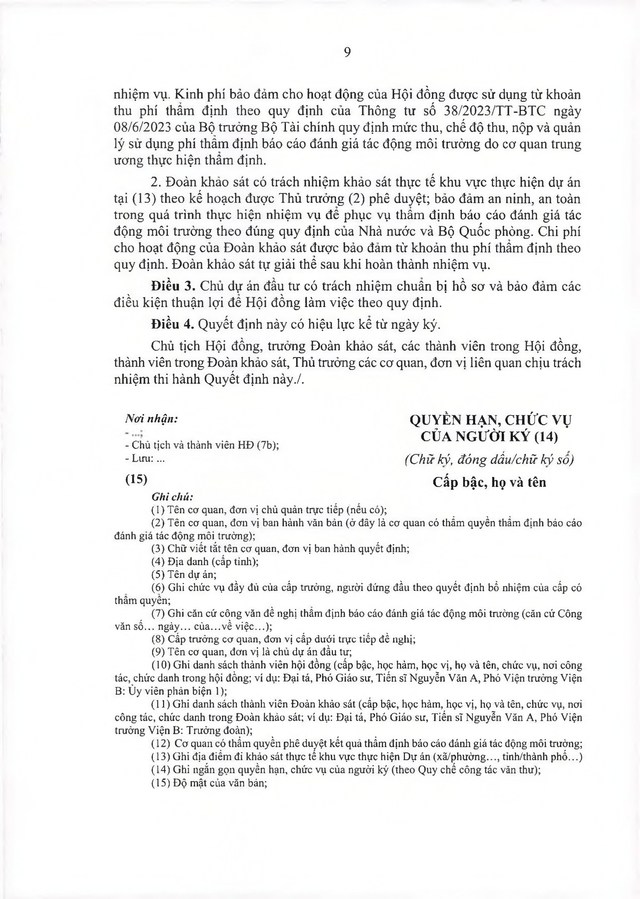 Thông tư ban hành Điều lệ Công tác bảo vệ môi trường của Quân đội nhân dân Việt Nam- Ảnh 70. Thông tư ban hành Điều lệ Công tác bảo vệ môi trường của Quân đội nhân dân Việt Nam- Ảnh 70.
