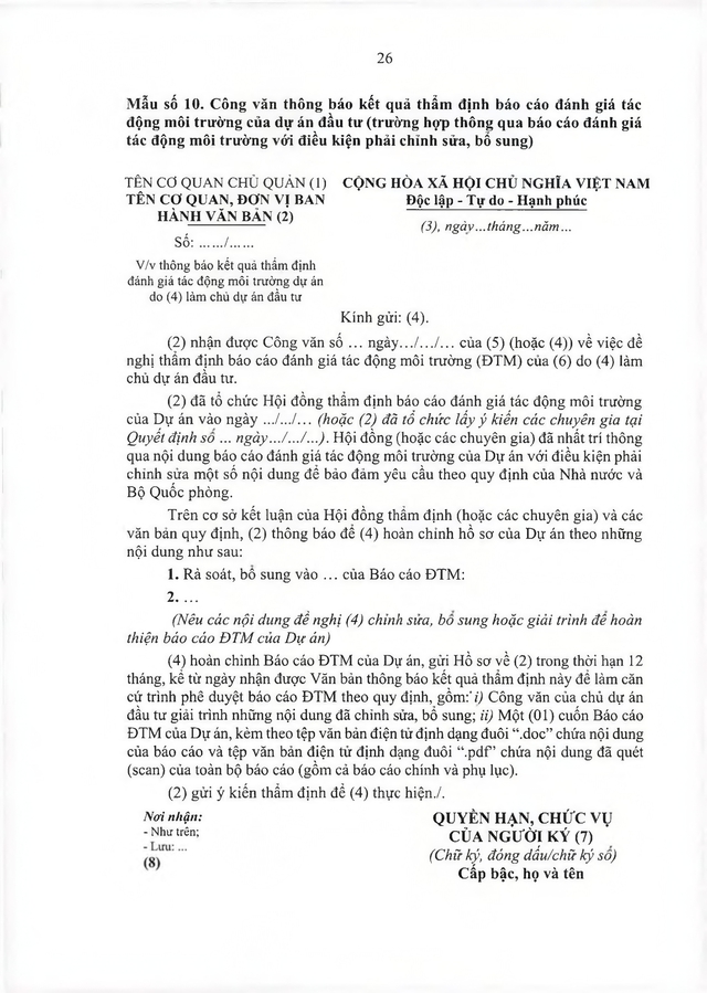 Thông tư ban hành Điều lệ Công tác bảo vệ môi trường của Quân đội nhân dân Việt Nam- Ảnh 87. Thông tư ban hành Điều lệ Công tác bảo vệ môi trường của Quân đội nhân dân Việt Nam- Ảnh 87.