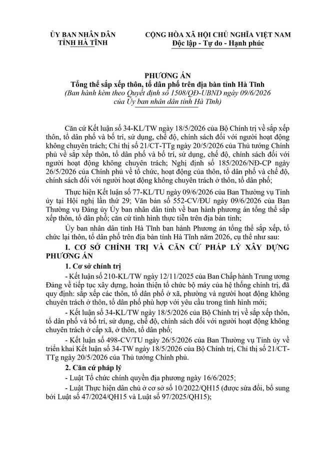 Phương án tổng thể sắp xếp thôn, tổ dân phố của Hà Tĩnh- Ảnh 4. Phương án tổng thể sắp xếp thôn, tổ dân phố của Hà Tĩnh- Ảnh 4.