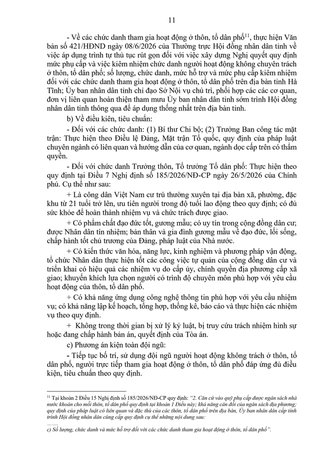 Phương án tổng thể sắp xếp thôn, tổ dân phố của Hà Tĩnh- Ảnh 14. Phương án tổng thể sắp xếp thôn, tổ dân phố của Hà Tĩnh- Ảnh 14.