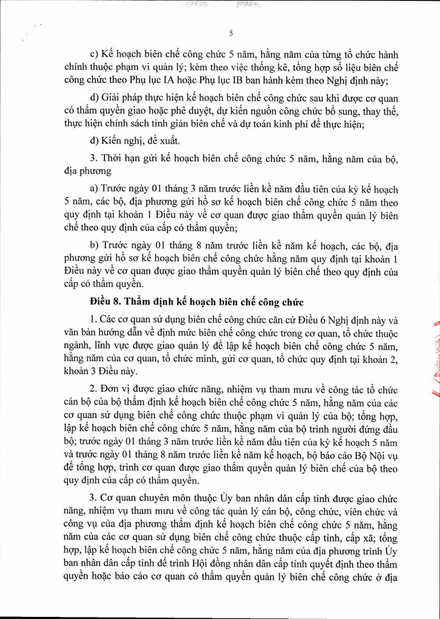 Dự thảo Nghị định quản lý, sử dụng biên chế công chức- Ảnh 5. Dự thảo Nghị định quản lý, sử dụng biên chế công chức- Ảnh 5.