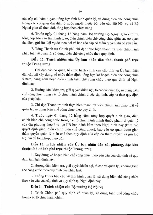 Dự thảo Nghị định quản lý, sử dụng biên chế công chức- Ảnh 10. Dự thảo Nghị định quản lý, sử dụng biên chế công chức- Ảnh 10.