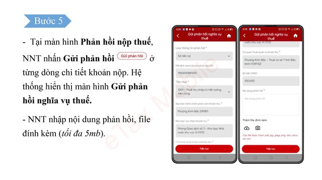 Hướng dẫn người nộp thuế phản hồi vướng mắc nghĩa vụ thuế trên ứng dụng Etax Mobile- Ảnh 6.