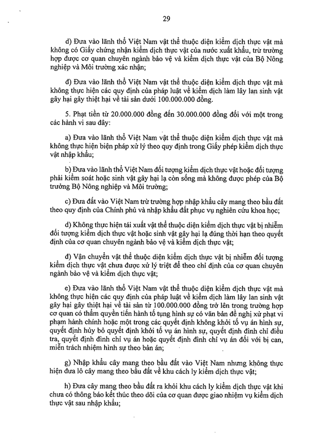 TOÀN VĂN: Nghị định 214/2026/NĐ-CP xử phạt vi phạm hành chính về trồng trọt, bảo vệ và kiểm dịch thực vật- Ảnh 29.