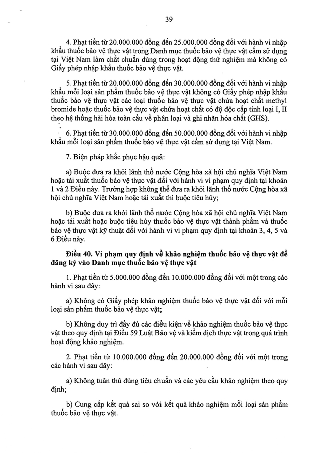 TOÀN VĂN: Nghị định 214/2026/NĐ-CP xử phạt vi phạm hành chính về trồng trọt, bảo vệ và kiểm dịch thực vật- Ảnh 39.
