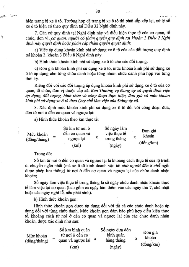 Đề xuất QUY ĐỊNH MỚI về tiêu chuẩn, định mức sử dụng xe ô tô các chức danh lãnh đạo- Ảnh 30.