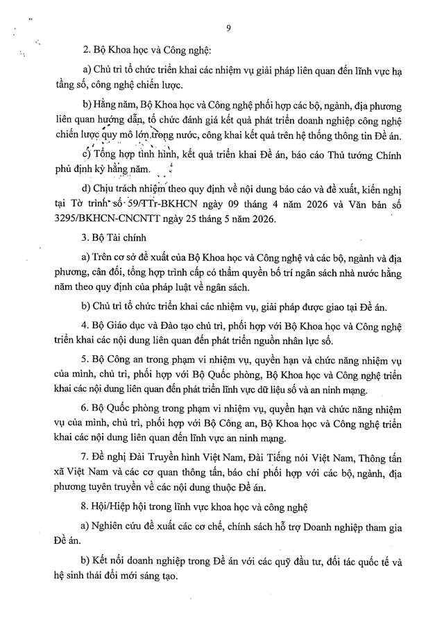 Hình thành TỐI THIỂU 10 DOANH NGHIỆP CÔNG NGHỆ CHIẾN LƯỢC QUY MÔ LỚN đến năm 2030- Ảnh 9.