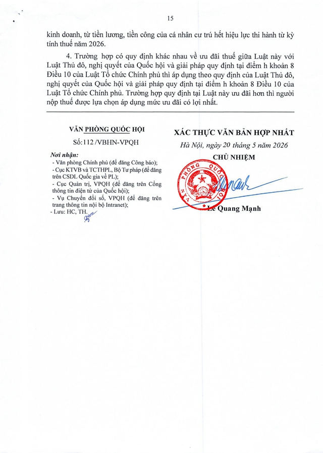 TOÀN VĂN: LUẬT THUẾ THU NHẬP CÁ NHÂN có hiệu lực từ 1/7/2026- Ảnh 16.
