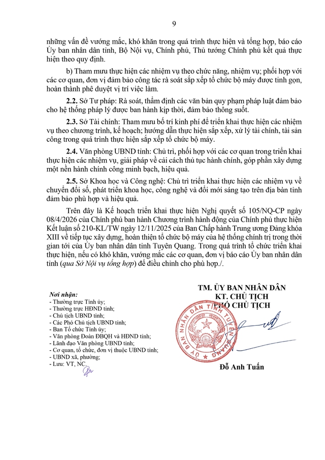 Tuyên Quang đề ra 6 nhóm nhiệm vụ trọng tâm thực hiện sắp xếp, hoàn thiện bộ máy- Ảnh 10.