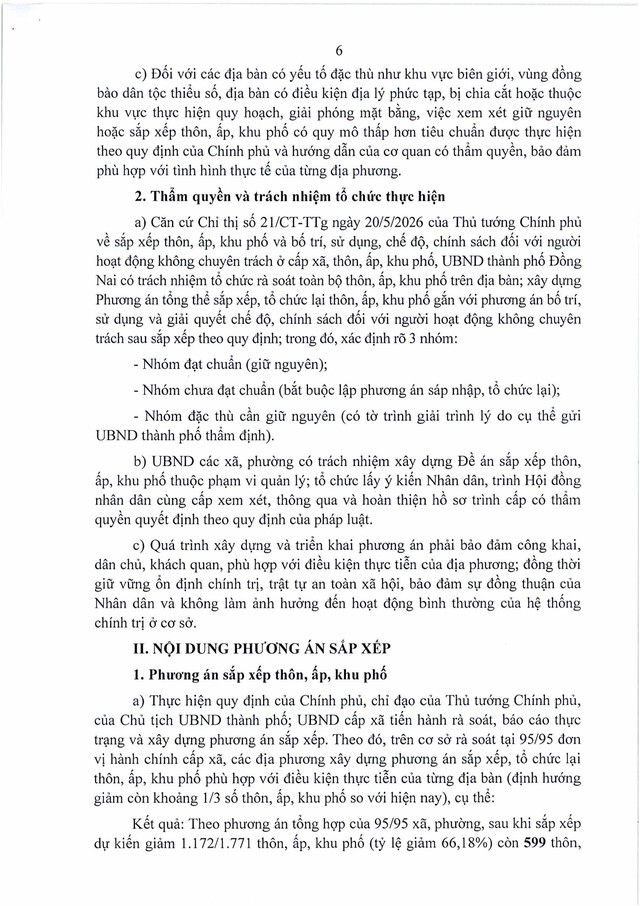 Phương án tổng thể sắp xếp thôn, tổ dân phố và chế độ, chính sách đối với người hoạt động không chuyên trách của TP Đồng Nai- Ảnh 6.