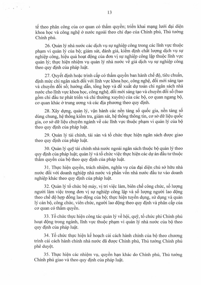 CƠ CẤU TỔ CHỨC MỚI CỦA BỘ KHOA HỌC VÀ CÔNG NGHỆ- Ảnh 13.