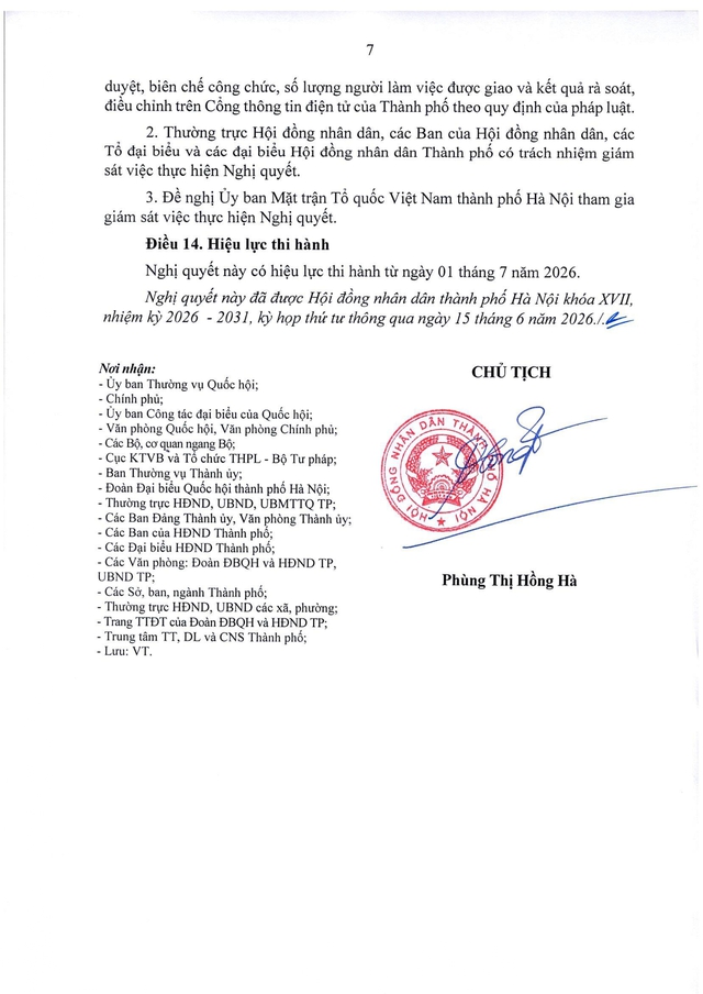 Nghị quyết số 51/2026/NQ-HĐND Quy định vị trí việc làm; biên chế cơ quan chính quyền TP Hà Nội- Ảnh 7.