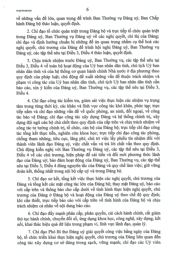 Quyết định số 168-QĐ/TW về Quy chế làm việc mẫu của đảng uỷ các cơ quan đảng, đảng uỷ UBND cấp tỉnh- Ảnh 38. Quyết định số 168-QĐ/TW về Quy chế làm việc mẫu của đảng uỷ các cơ quan đảng, đảng uỷ UBND cấp tỉnh- Ảnh 38.