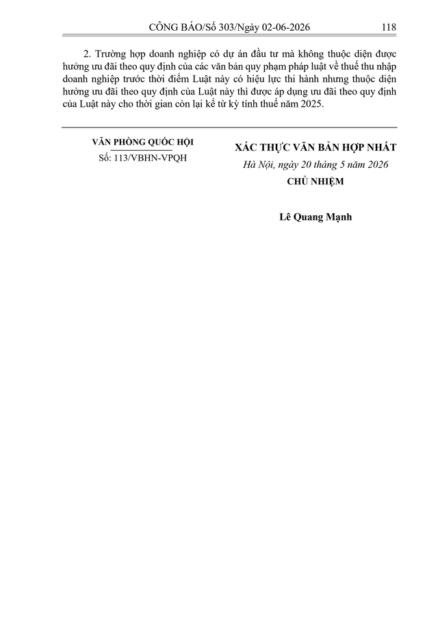 Văn bản hợp nhất 113/VBHN-VPQH Luật Thuế Thu nhập doanh nghiệp- Ảnh 25.