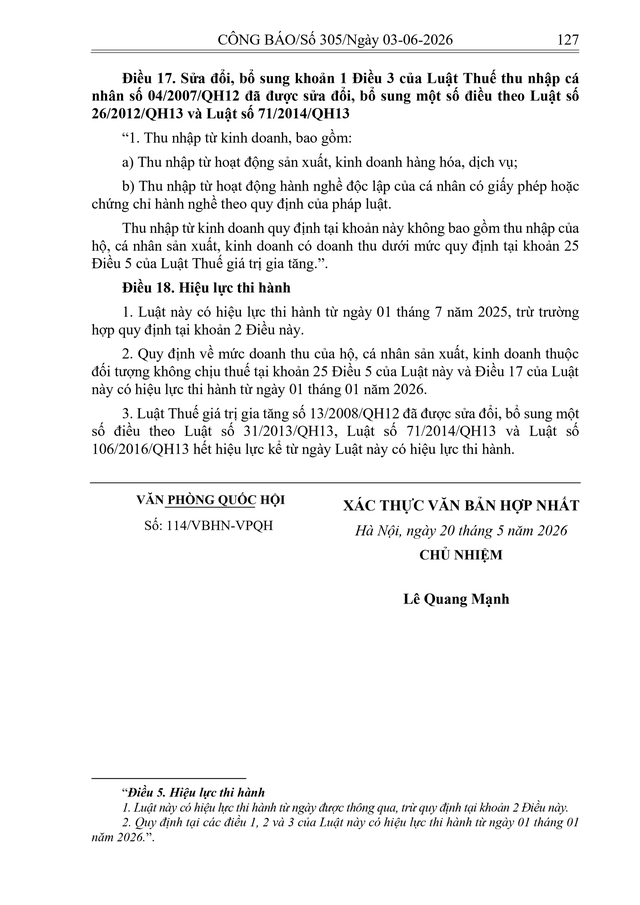 Văn bản hợp nhất 114/VBHN-VPQH hợp nhất Luật Thuế Giá trị gia tăng- Ảnh 20. Văn bản hợp nhất 114/VBHN-VPQH hợp nhất Luật Thuế Giá trị gia tăng- Ảnh 20.
