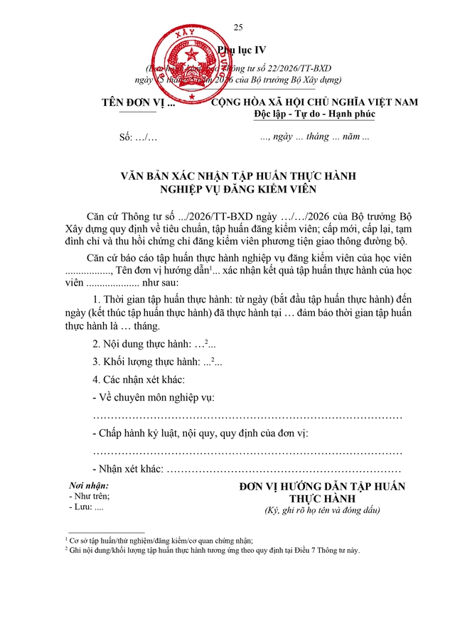 Quy định cấp mới, cấp lại, tạm đình chỉ, thu hồi chứng chỉ đăng kiểm viên- Ảnh 25.