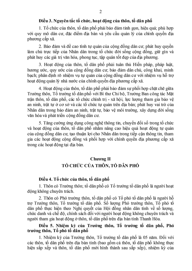 Thanh Hóa ban hành Quy chế tổ chức và hoạt động của thôn, tổ dân phố- Ảnh 4.