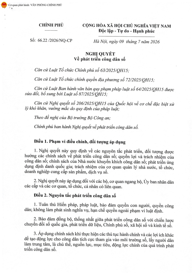 Nghị quyết 66.22/2026/NQ-CP về phát triển công dân số- Ảnh 1.