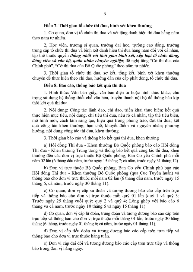 TOÀN VĂN: Dự thảo Thông tư quy định, hướng dẫn thi đua, khen thưởng trong Quân đội nhân dân Việt Nam- Ảnh 6.