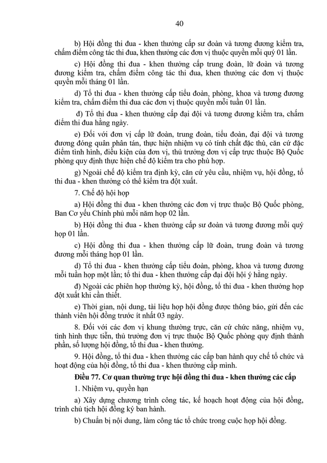 TOÀN VĂN: Dự thảo Thông tư quy định, hướng dẫn thi đua, khen thưởng trong Quân đội nhân dân Việt Nam- Ảnh 40.