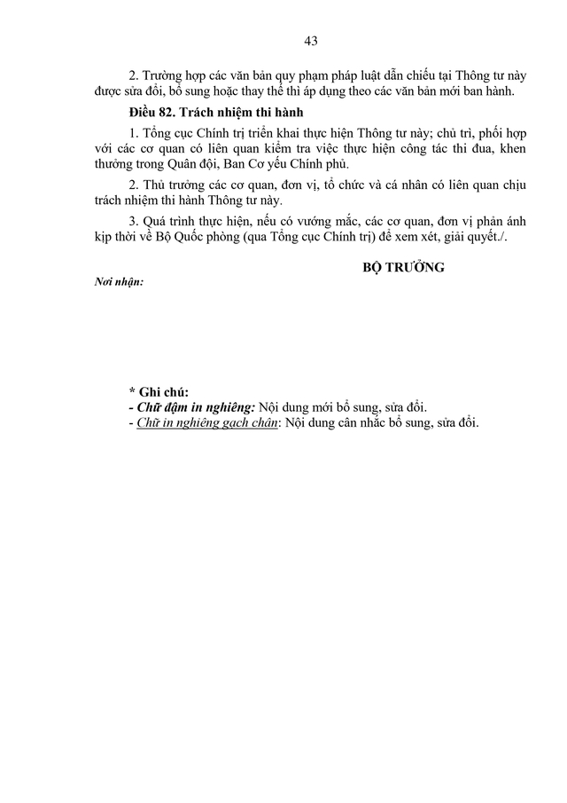 TOÀN VĂN: Dự thảo Thông tư quy định, hướng dẫn thi đua, khen thưởng trong Quân đội nhân dân Việt Nam- Ảnh 43.
