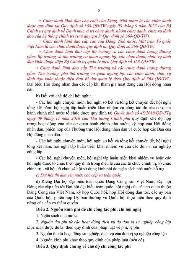 TOÀN VĂN dự thảo Thông tư quy định chế độ CÔNG TÁC PHÍ, chế độ CHI HỘI NGHỊ- Ảnh 3.