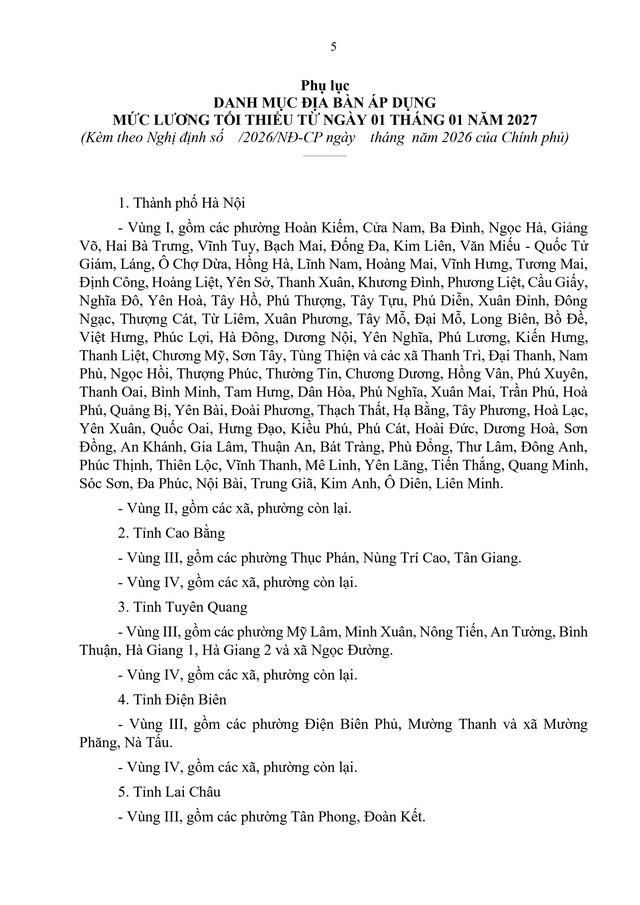 TOÀN VĂN: Dự thảo Nghị định quy định mức lương tối thiểu với người lao động làm việc theo hợp đồng lao động- Ảnh 5.