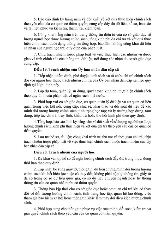 Dự thảo Nghị định quy định chính sách trợ cấp, nội trú đối với học sinh, sinh viên, học viên, nghiên cứu sinh...- Ảnh 15.