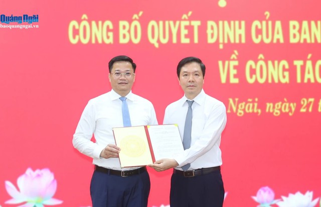 Ban Bí thư điều động, chỉ định đồng chí Nguyễn Đức Tâm giữ chức Phó Bí thư Tỉnh ủy Quảng Ngãi- Ảnh 1.