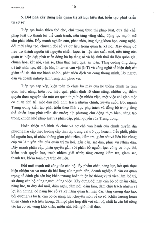 TOÀN VĂN: Nghị quyết số 18-NQ/TW về xây dựng xã hội kỷ cương, an toàn, văn minh, hài hòa, phát triển- Ảnh 10.