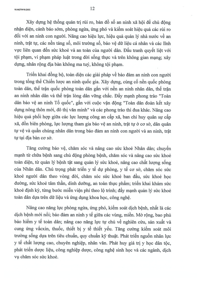 TOÀN VĂN: Nghị quyết số 18-NQ/TW về xây dựng xã hội kỷ cương, an toàn, văn minh, hài hòa, phát triển- Ảnh 12.