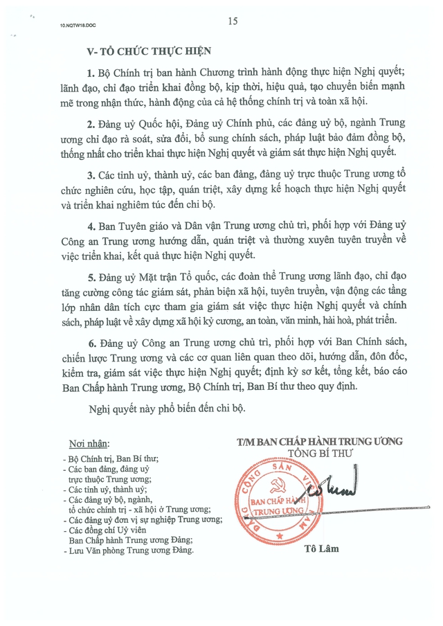 TOÀN VĂN: Nghị quyết số 18-NQ/TW về xây dựng xã hội kỷ cương, an toàn, văn minh, hài hòa, phát triển- Ảnh 15.