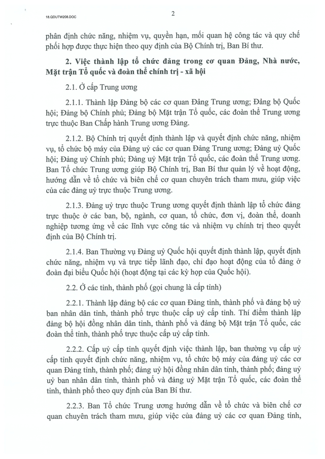 Quy định số 208-QĐ/TW về thi hành Điều lệ Đảng- Ảnh 3.