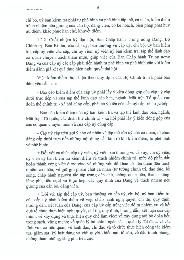 Quy định số 208-QĐ/TW về thi hành Điều lệ Đảng- Ảnh 7.