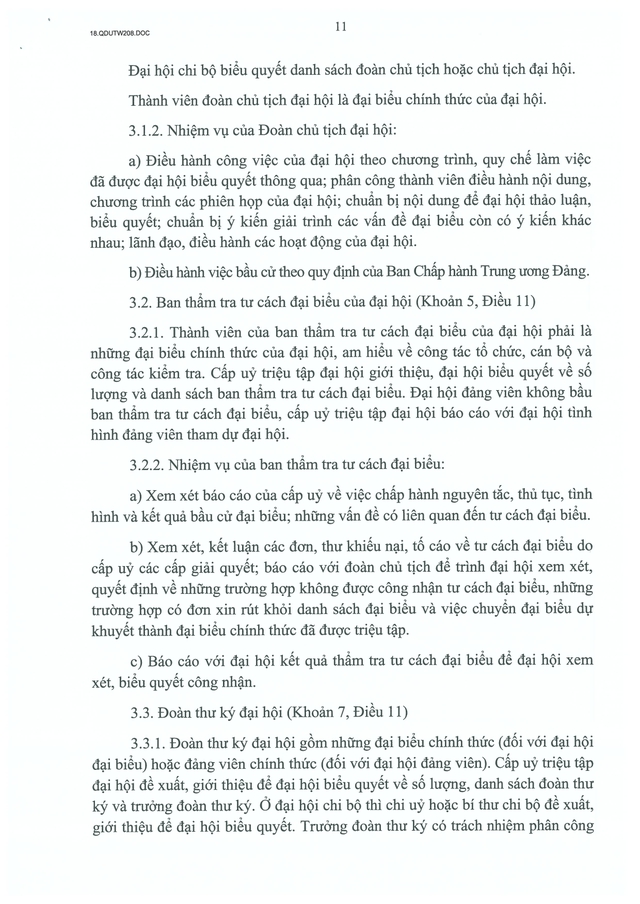 Quy định số 208-QĐ/TW về thi hành Điều lệ Đảng- Ảnh 12.