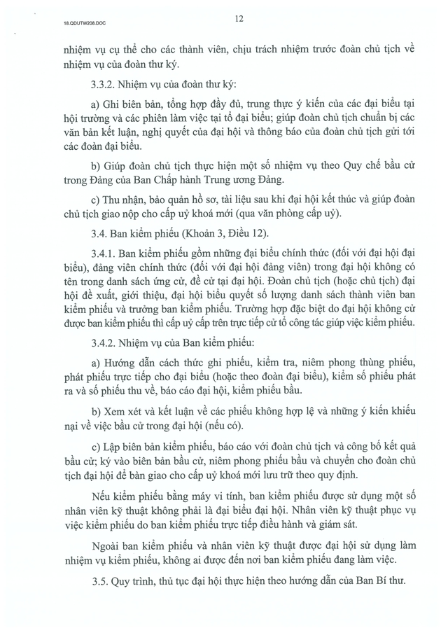 Quy định số 208-QĐ/TW về thi hành Điều lệ Đảng- Ảnh 13.