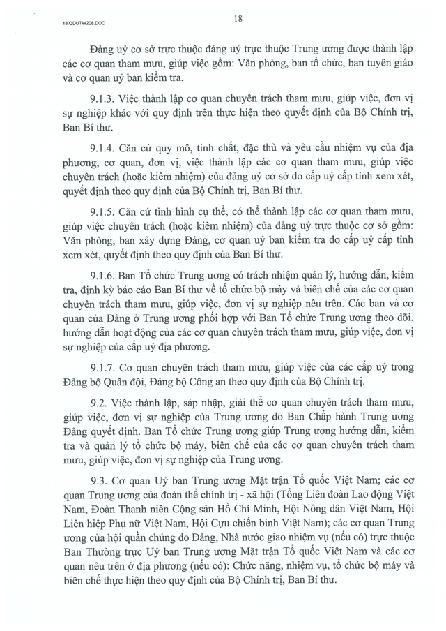Quy định số 208-QĐ/TW về thi hành Điều lệ Đảng- Ảnh 19.