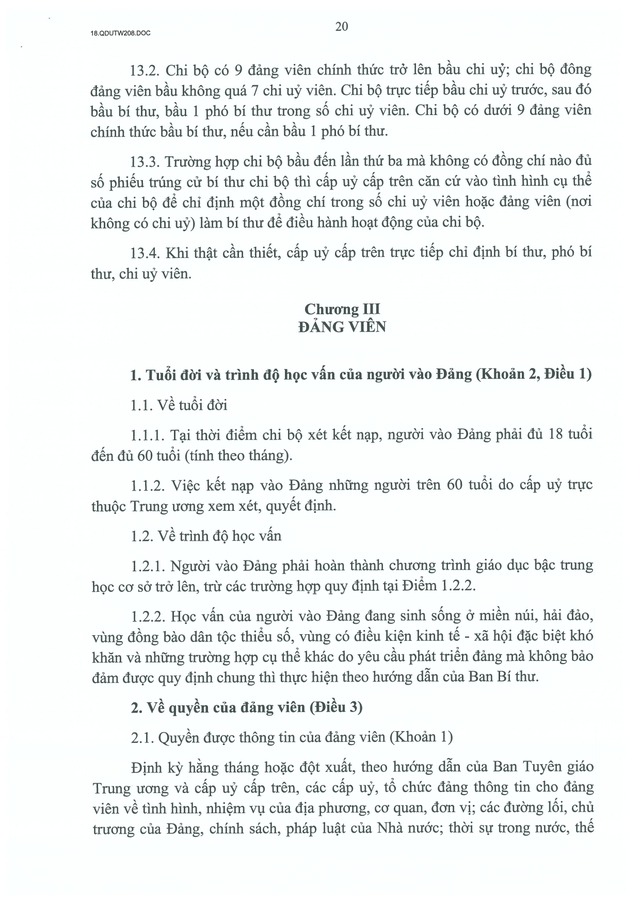 Quy định số 208-QĐ/TW về thi hành Điều lệ Đảng- Ảnh 21.