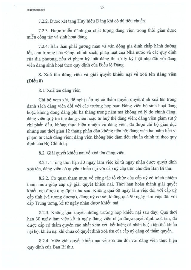 Quy định số 208-QĐ/TW về thi hành Điều lệ Đảng- Ảnh 33.