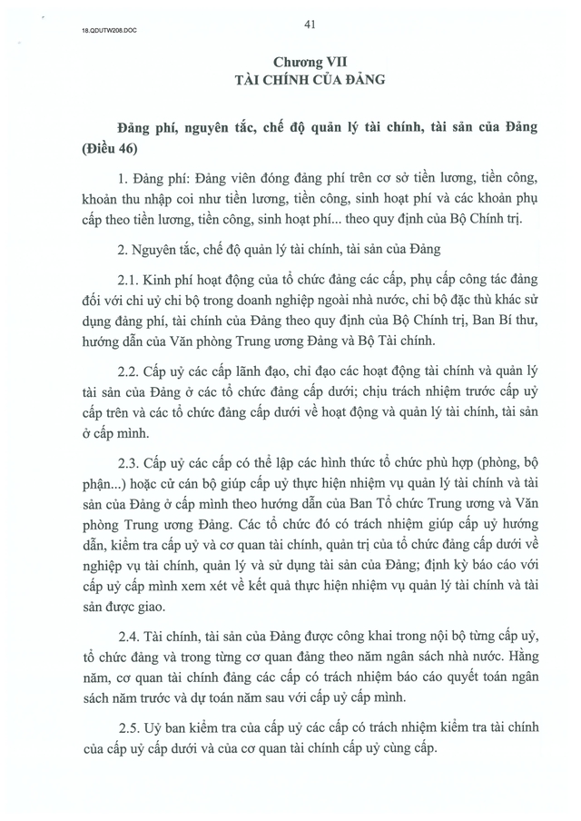 Quy định số 208-QĐ/TW về thi hành Điều lệ Đảng- Ảnh 42.