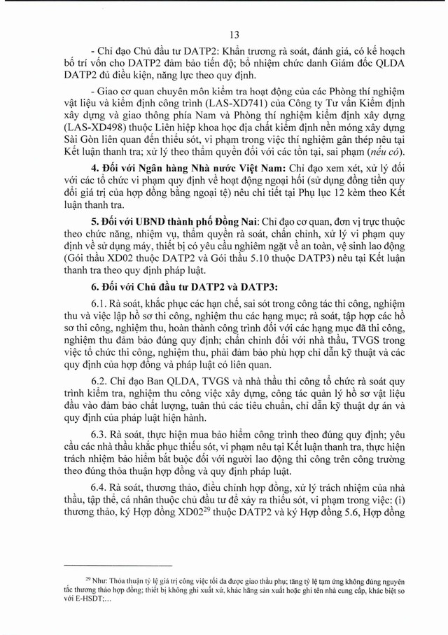 Thông báo Kết luận thanh tra Dự án đầu tư xây dựng Cảng hàng không quốc tế Long Thành giai đoạn 1- Ảnh 13.