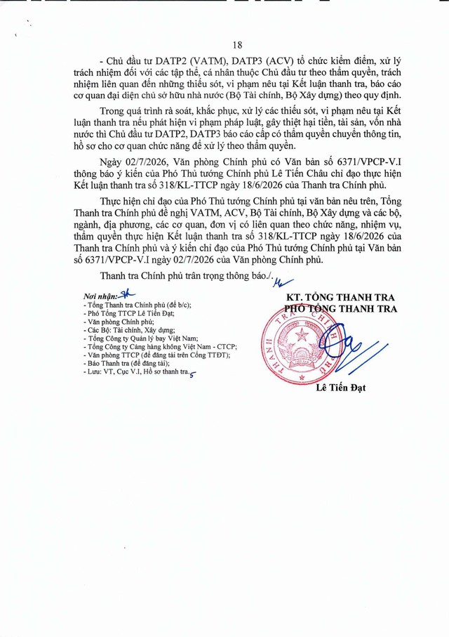 Thông báo Kết luận thanh tra Dự án đầu tư xây dựng Cảng hàng không quốc tế Long Thành giai đoạn 1- Ảnh 18.