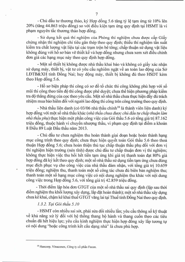 Thông báo Kết luận thanh tra Dự án đầu tư xây dựng Cảng hàng không quốc tế Long Thành giai đoạn 1- Ảnh 7.