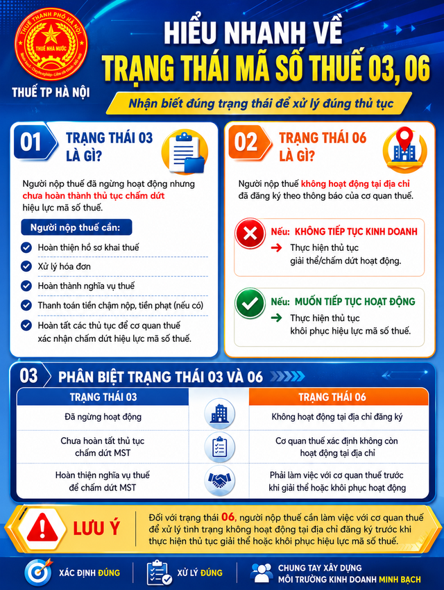 Hiểu nhanh về trạng thái mã số thuế 03, 06- Ảnh 1.