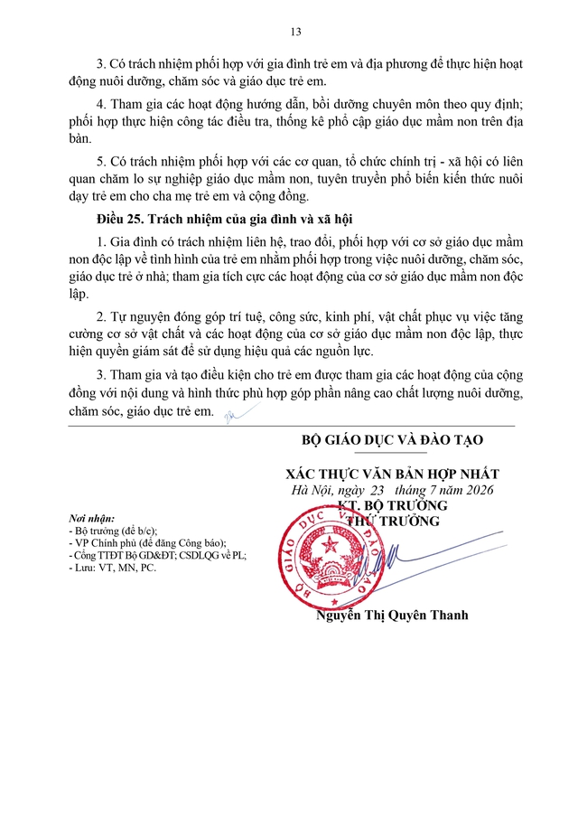 Quy chế tổ chức, hoạt động nhóm trẻ, lớp mẫu giáo, mầm non độc lập tư thục - Ảnh 13.