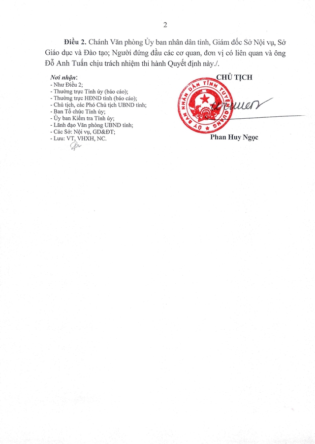 Tạm đình chỉ công tác Giám đốc Sở; phân công nhân sự trực tiếp điều hành Sở GDĐT tỉnh Tuyên Quang- Ảnh 4.