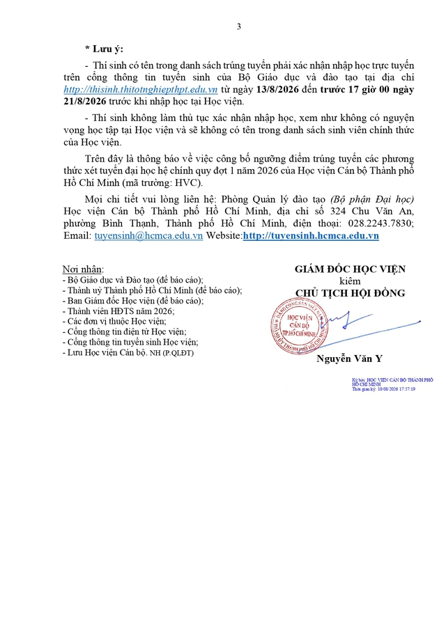 Điểm chuẩn Học viện Cán bộ TPHCM (HVC) 2026- Ảnh 4.